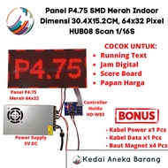 MERAH LED Module Panel P4.75 F3.75 64x32 Running Text SMD Red Indoor Dot Matrix