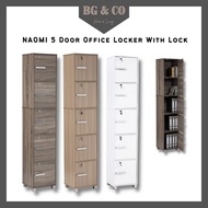 NAOMI 5 Door Office Cabinet With Lock File Cabinet Locker Cabinet Book Rack Bookshelf Almari Buku Kabinet Buku Rak Buku