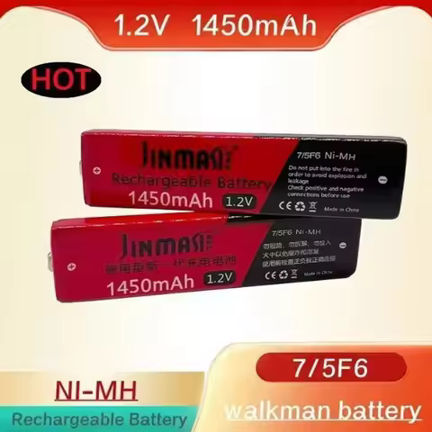 1.2V 7/5F6 67F6 1450mAh Ni-mh Chewing Gum Battery 7/5 F6 Cell for Panasonic Sony MD CD Cassette Play