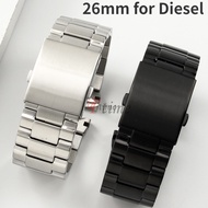 Stainless steel wrist strap, black, for Diesel 26 mm. DZ4318 DZ7305