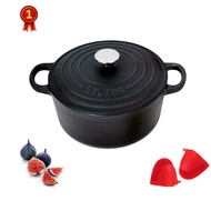 【จัดส่งภายใน 24 ชม】22cm Cast Iron Dutch Oven Enameled Cast Iron pot  2.8L Enameled Cast Iron Dutch O