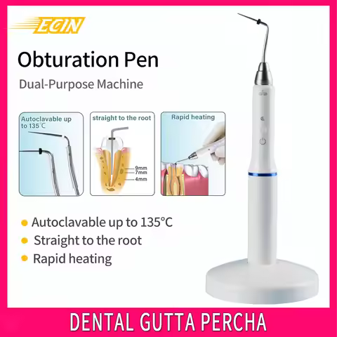 ECIN Dental Gutta Percha Cutter Obturation Pen Rapid Heating 3s Root Canal Filling System with 2 Tip
