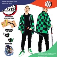 Haori Kimetsu no yaiba KIMONO TANJIRO KAMADO ZENITSU AGHSUMA DEMON SLAYER COSPLAY Japanese Kimono