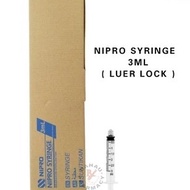 NIPRO STERILE SYRINGE 3ML LUER LOCK 100'S  EXPIRY 2029