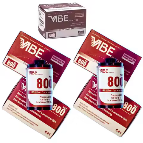 2026 New 35mm Film 18EXP/Roll VIBE ISO 800 Max 800 Color Film 1-10Rolls 135 Negative For Kodak M35 H