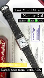 Cartier tank 卡地亞 手錶 二手錶 有盒有證書 Quartz 男裝錶