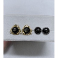 Gmmissy Golden obsidian silver925 earring 金曜石纯银925耳钉 1174