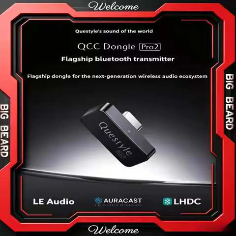 Questyle QCC Dongle Pro2 Lossless LDAC Bluetooth Transmitter HiFi Wireless Bluetooth Adapter New Gif