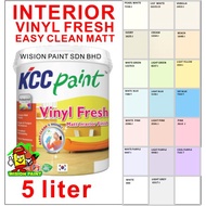 5L ( 5 LITER ) KCC PAINT VINYL FRESH MATT INTERIOR FINISH EASY CLEAN & WASHABLE