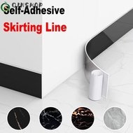 QINSHOP Skirting Line, Windowsill Living Room Floor Tile Sticker, Home Decor Self Adhesive Waterproof Marble Grain Waist Line