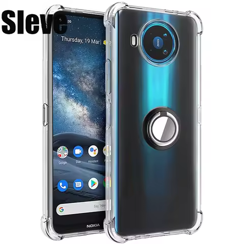 For Nokia 8.3 5G Case Shockproof Soft Finger Ring Clear Case For Nokia 8.3 Nokia8.3 5G TA-1243 TA-12