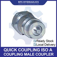 RFS Carbon Steel, 1/4" to 1" BSPP Thread or NPT Thread Male x Female ISO A Quick Coupling