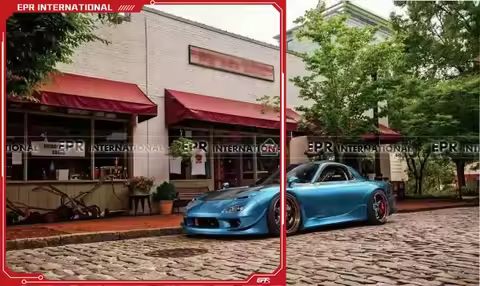 For Mazda RX7 FD3S VTX1 Type Side Skirt Glass Fiber Side Skirt Trim RX7 Racing Part Body Kit Rocket 