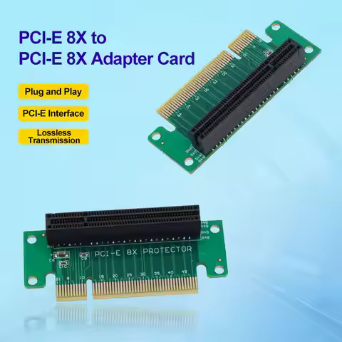 PCIe 8x Adapter Riser Card Converter 90 Degree PCI Express PCI-E X8 Expansion Board For 1U 2U Server