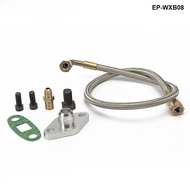 Single Turbo Oil Feed Line Kit Flange for Toyota Supra 1JZGTE 2JZGTE 1JZ/2JZ