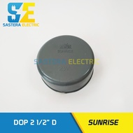 Dop 2 1/2" inch PVC Sunrise / Pipe Cap 2 1/2" inch D / End Cap 2,5" in / Plain Pipe Cap