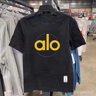 Alo's 100% cotton short sleeve letter printing loose Joker T-shirt for men and women.