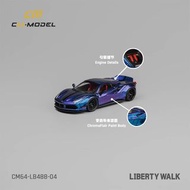 現貨 CM Model 1:64 LBWK FERRARI 488 Duck Wing 鴨翼版 Magic Purple 變色紫