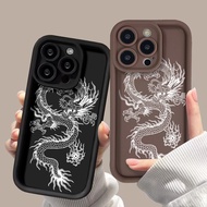 Good case 🔥ส่งจากไทยใน24ชม.🔥เคสไอโฟน11 New Straight Edge Phone case For IPhone 11 14 7Plus XR X 12 13 Pro Max 15PRO MAX 14 7 8 6s 6 Plus XS Max SE 2020 Simple Solid Candy Color Matte Liquid Silicone Phone Case Fashion มังกรจีน loong