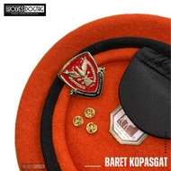 Kopassus Beret paskhas beret/ camel beret/ tni au beret/ Kopassus hat/ Orange beret/ premium wool be