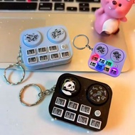 Creative Mini DJ Machine Music Keychain Students Bag Decompression Pendant Keyring Gift