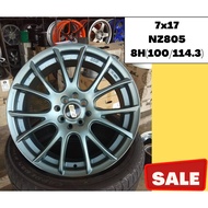 Sport Rim Car 7x17 BBS NZ805 8H(100/114.3) ET40 Wheel 1set Grey