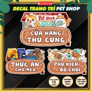 Pet Shop Decal Freeship Pet Shop Decorative Plastic Stickers/Pressed Pet Shop, Dog and Cat Food, Acc