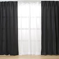 Iris Plaza Ready-to-Use Curtain Set of 4, Width 39.4 inches (100 cm) x Length 53.1 inches (135 cm), 