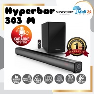 Vinnfier Hyperbar 303 M with Bass subwoofer & Mic Jack Wireless Soundbar - Bluetooth, Heavy Bass, HD