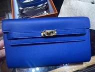 97%新 Hermes Kelly To Go Blue Epsom GHW cross shoulder bag 斜咩袋
