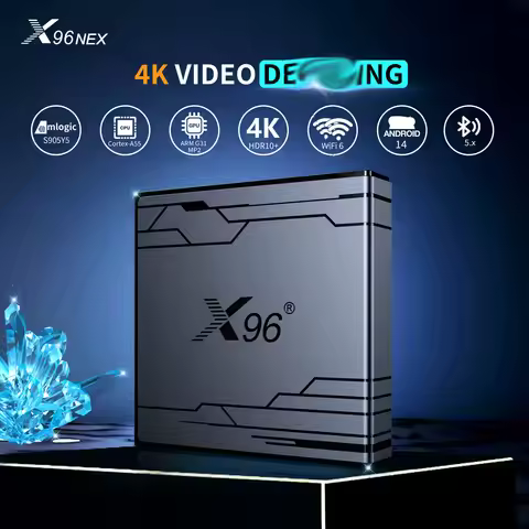 X96 NEX Android TV Box, Amlogic S905Y5 4K AV1 Decoding Media Player, WiFi 6 Bluetooth 5.0 Dual-Band