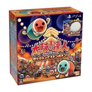 不含遊戲片-PS4專用太鼓控制器手把、鼓棒 PS4遊戲《太鼓之達人 合奏咚咚咚》太鼓同捆組