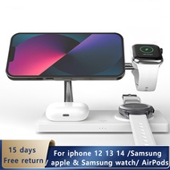 4 In 1ที่ชาร์จสำหรับไอโฟนไร้สาย14 13 12 Airpods 2 3 Apple นาฬิกา Qi Fast แท่นชาร์จสำหรับ Samsung S23 S22 / Galaxy Watch Yi. YI8