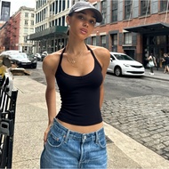 DUNEA Women Sexy Solid HalterTank