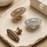French Cabinet Door Handle Retro Brass Cabinet Door Handle High-End Drawer Cabinet Handle Shoe Cabin