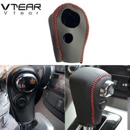 Vtear For Honda Freed AT Gear Shift Collars Handbrake Grips Interior car-Styling hand brake cover Hand-stitched accessoris