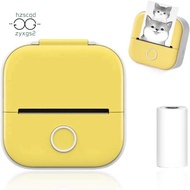 Mini Pocket Printer Yellow Plastic Premium Printer Sticker Maker Pocket Thermal Printer