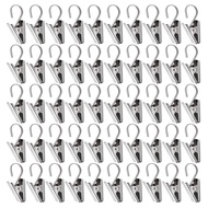 Stainless Steel Curtain Clips with Hooks, 10pcs Light Hanger and Clothesline Pegs for Home, Photos a