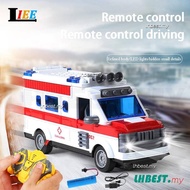 RC Electric Remote Control Bus Car Toy RC Ambulance With LED Light Music School Bus Model Children E