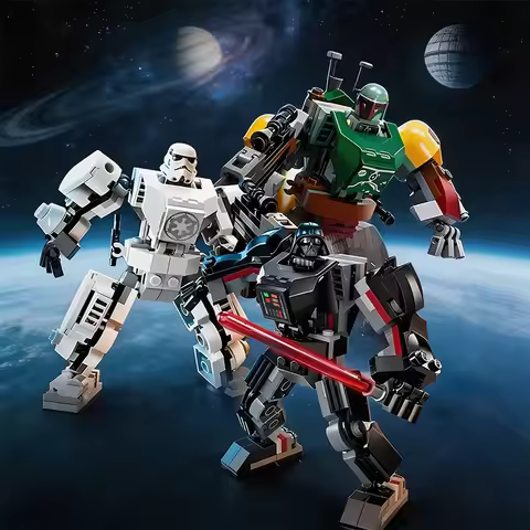 Hasbro Star Wars 75368 Darth Vader Mech Mannequin Building Kit with Openable Mech Collectible Toys