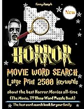 HORROR MOVIE WORD SEARCH PUZZLE NEW (The Movie, TV Show Word Puzzle Books): Large print 2500 keyword