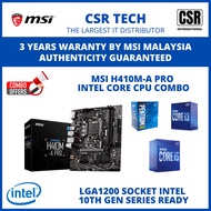 MSI H410M-A Pro INTEL H410M Motherboard + Intel Core CPU Combo