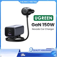 UGREEN 150W 4-Port Car Charger | PD 3.1 140W Fast Charge for Laptop, Phone, Tablet in Vehicle