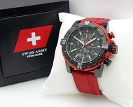Jam Tangan Pria Swiss Army Original Strap Rubber Tanggal dan Chrono Aktif Free Box dan Garansi SA446