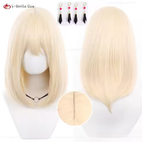 Anime Misumi Hatsune Ave Mujica Cosplay Wig 40cm Light Gold Wigs Misumi Uika Doloris Cosplay Wig Hea