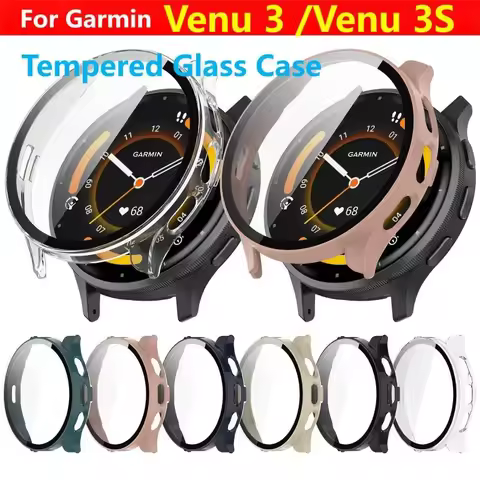 Tempered Glass Case For Garmin Venu 3 3S Smart Watch Protective Cover Bumper Venu3 Venu3S Screen Pro