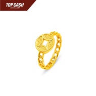 Top Cash Jewellery 999 Gold Ancient Coin Linking Ring