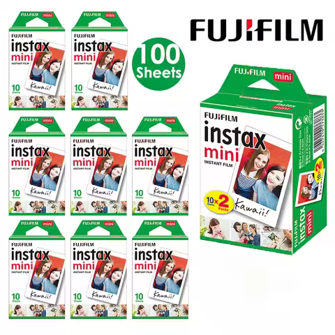 10-100 Sheets Fujifilm Instax Mini Film fresh date Fuji Instant Sheets 3 Inch Photo Paper for Fujifi