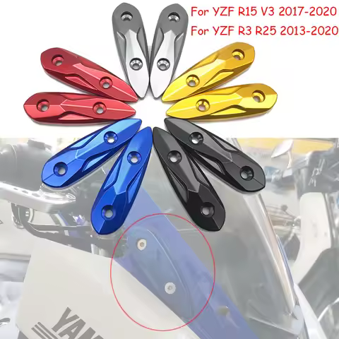 Motorcycle CNC Rearview Mirror Hole Cap Cover Mirror Eliminators Baffle Base Cover For Yamaha YZF R1
