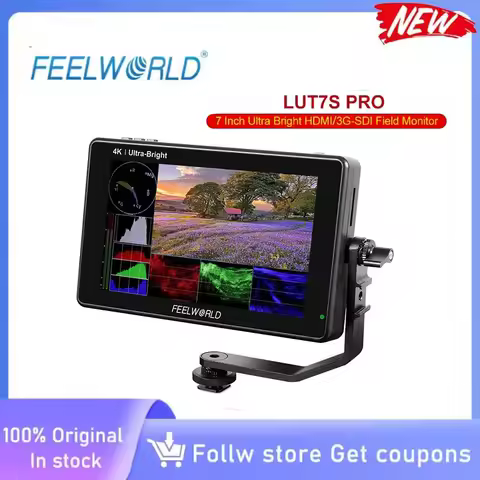 FEELWORLD LUT7S PRO 7 Inch 2200nits 3D LUT Touch Screen DSLR Camera Field Director AC Monitor 4K HDM